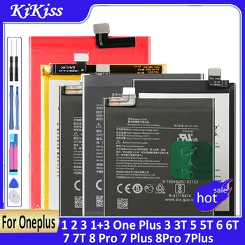 Сменный аккумулятор для Oneplus one 1 + для OnePlus 1 2 3 1+3 Батареи One Plus 3 3T 5 5T 6 6T 7 7T 8 Pro 7 Plus 8Pro 7Plus