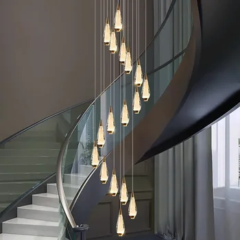 Современный домашний декор светодиодные фонари подвесные светильники для лестничных люстр для гостиной подвесной светильник внутреннее освещение