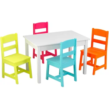 Стол для подсветки и набор из 4 стульев, детский стол, детская мебель, детский столик
