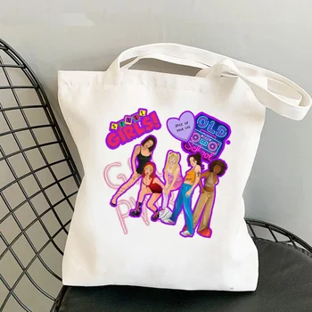 сумка для покупок spice girls eco bolso, джутовая сумка для бакалеи bolsas de tela, сумка-тоут, экобаг cabas