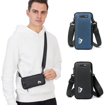 Сумка для телефона из водонепроницаемой ткани Оксфорд, мужская сумка для мобильного телефона, сумки на плечо для мужчин, поясная сумка для телефона, подходит для использования телефонов с диагональю 6,5 дюймов