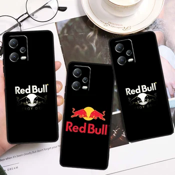 Трендовый Чехол Для Телефона с Логотипом Red Art Bull Для Xiaomi Redmi Note 12 12S 12R Turbo 11 11T 11S 10 10S 9 8 8T 7 Pro Plus 5G Черный Чехол