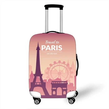 Туристический чемодан World Cityscape Пылезащитный чехол для багажа Защитные чехлы для 18-32-дюймовой тележки Пылезащитный чехол Аксессуары для путешествий