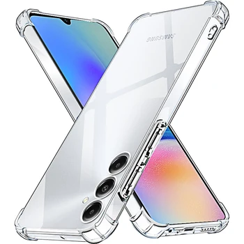 Ультратонкий Прозрачный Мягкий Чехол для Samsung Galaxy A05 A05S A04 A14 A15 A24 4g A34 A54 5g Прозрачный Защитный Силиконовый чехол из ТПУ