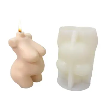 Форма для свечи для тела женщины 3D Женская силиконовая форма Силиконовая пышная 3D форма для беременной женщины для свечи из эпоксидной смолы, мыльный пластырь ручной работы