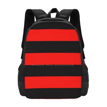 Школьный рюкзак большой емкости в черно-красную полоску, сумки для ноутбуков, спортивные геометрические линии в красную и черную полоску, набор для набора