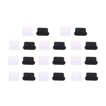 Штепсельные вилки USB-типа (10 пар), защитные заглушки-заглушки для портов любого типа на ноутбуке (черный)